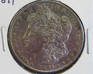 Lot 426. 1891 S AU Morgan Silver Dollar