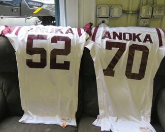 Lot 207. 2 Large NOS Anoka jerseys. {#}52 and 70
