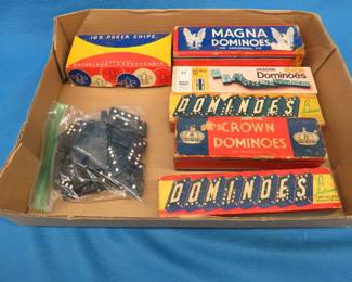 Lot 235. Old dominos and poker chips