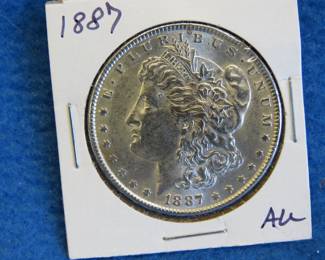 Lot 281. 1887 P Morgan Silver Dollar