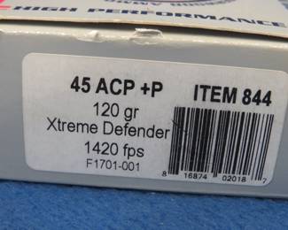 Lot 347. Twenty Underwood Ammo Xtreme Defender 45 ACP {+}P rounds