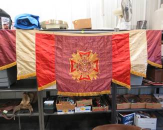 Lot 237. VFW nylon banner in very good condition. 100" x 38"