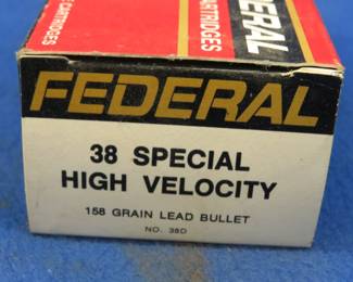 Lot 170. 50 Federal 38 Special rounds, casings are marked 38 Special {+}P