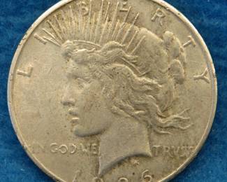 Lot 12. 1926 S Peace silver dollar
