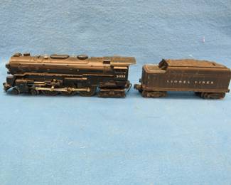 Lot 168. Lionel {#}2055 4-6-4 Hudson steam engine and tender.&nbsp; 1953-1955