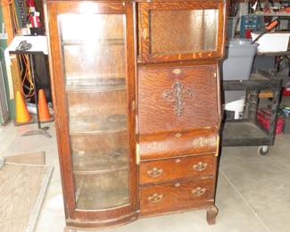 Lot 112. Oak/veneer secretary