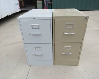 Lot 104. Two metal two-drawer filing cabinets