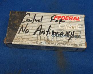 Lot 153. Twenty Federal 300 Savage rounds