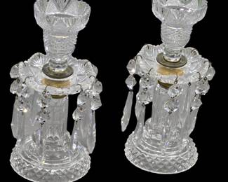 Cut Glass candle holders