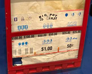 Vintage gambling device disguised as stamp box