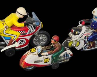 Various tin motorcycles