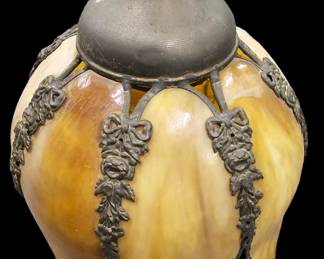 Antique arts and crafts hanging lamp