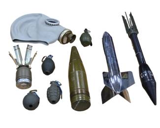Military shells and grenades
