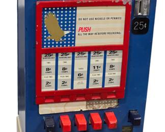 Vintage gambling device disguised as stamp box