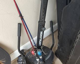 Hoovykart and fishing rods