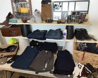 Men's shorts, pants, accessories & shoes