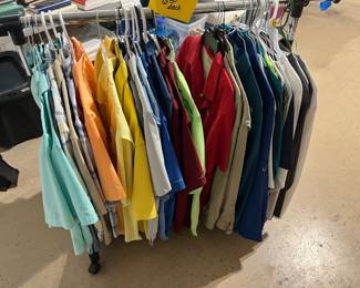Rack full of COLUMBIA FISHING SHIRTS!