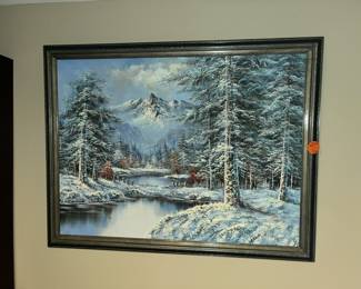 Large snow scene by Robin