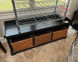 Mud room bench w/ baskets