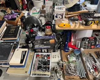 Table full of more power & hand tools - many look new