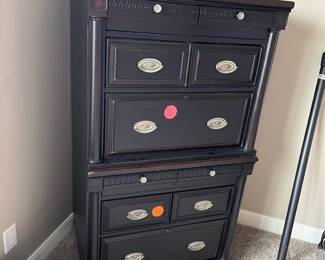 A pair of large bedside chests