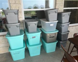 LOTS OF STORAGE BINS