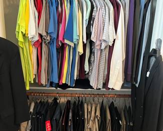 Closet full of fine men's wear