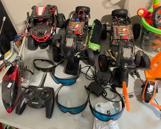 several RC cars