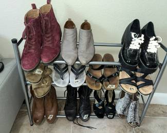 Rack full of great shoes