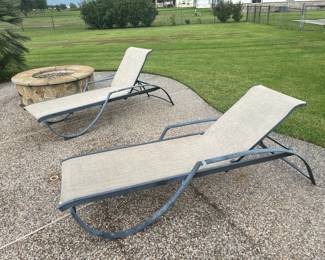 pair of loungers