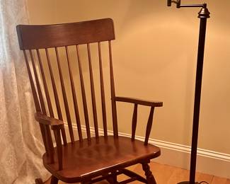Rocking Chair & Adjustable Swing Arm Floor Lamp