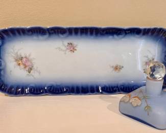 Noritake Tray & Limoges Perfume Bottle