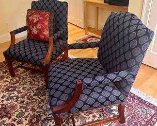 (2) Upholstered Armchairs