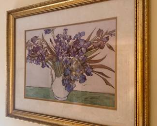 "Les Iris" Framed Van Gogh Print
