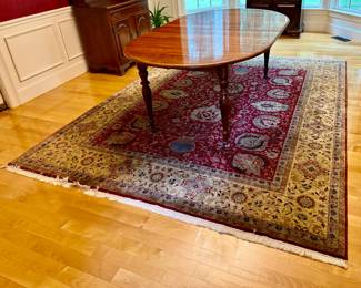 Wool Rug (Maroon, Mustard, Light Blue)