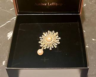 Amber Lollipop Pin