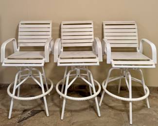 (6) Outdoor Swivel Bar Stools