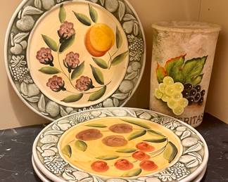 Hand Painted Italian Pottery Plates