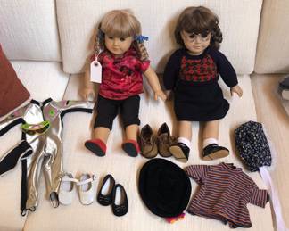 American Girl dolls: Kirsten Larson & Molly McIntire + A. G. clothes