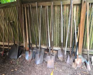 More yard tools: shovels & rakes