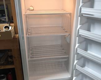 Interior of freezer - with key