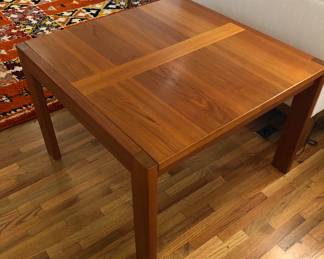 Square teak end or side table (29.5" x 20.5"H)