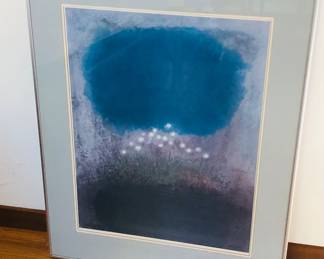 Print by Richard Kirsten (Daiensai): "Everyone Sees the Meadow but Few See the Flowers", edition of 650, undated, title & pencil signature at bottom (framed 23.5" x 28")