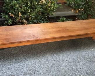 Vintage 6 ft. coffee table - top has stains (72"L, 15"H, 18"D)
