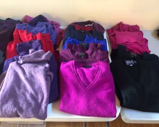 Women's sweaters - lots of cashmere! Sizes XS & S + a few bigger