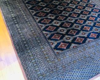 8 x 11 ft. Pakistani wool rug, purchased at Frederick & Nelson in 1989 (98" x 130") - sun faded