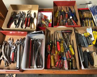 More tools:, wrenches, screwdrivers, utility knives