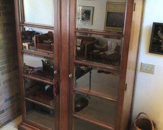 BIG wooden cabinet with shelves inside (62"W, 20"D, 82.5"H)