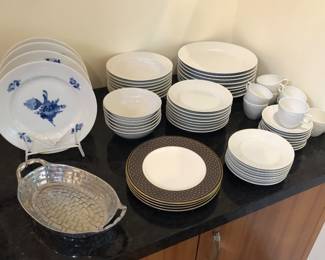 Set of Royal Copenhagen white half lace china - service for 8