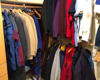 Mens clothings - sizes L & XL. Brands include Ralph Lauren Polo, Eddie Bauer, Patagonia, Nordstrom, Tommy Hilfiger, Nautica